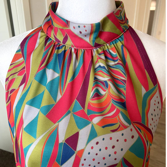Chelsea Gunn Colorful Abstract Print Dress - Picture 5 of 7